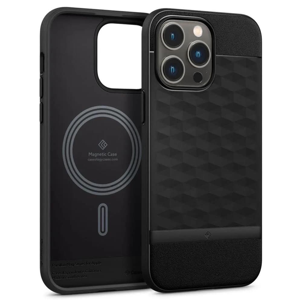 Чехол Spigen Caseology Parallax Mag Magsafe для iPhone 14 Pro Max Matte, Black — фото 7