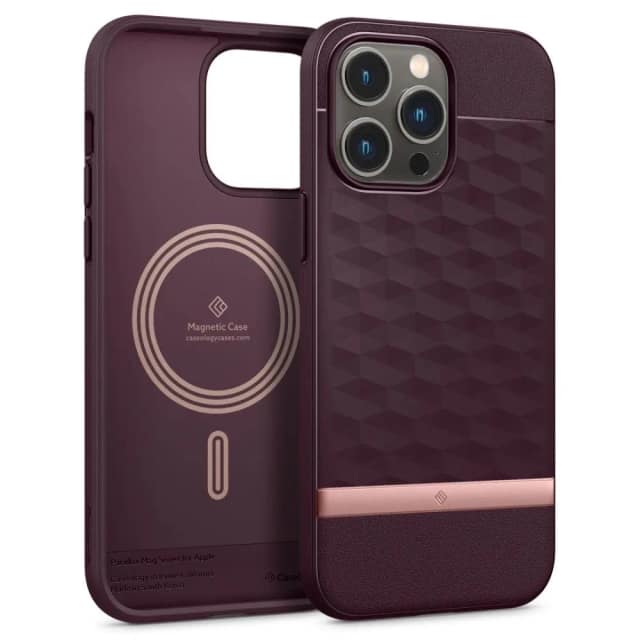 Чехол Spigen Caseology Parallax Mag для iPhone 14 Pro, Burgundy