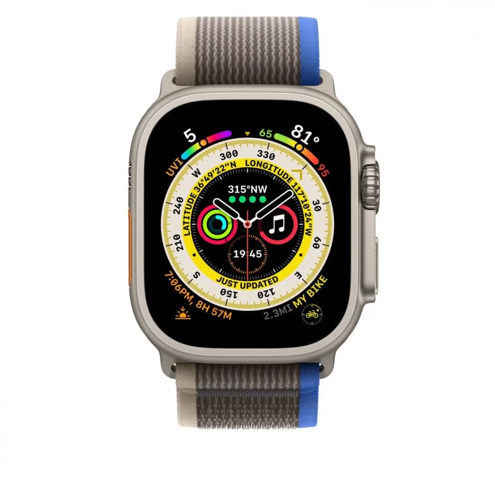 Ремешок Apple Watch Ultra 49mm Blue Trail Loop S M, Gray — фото 3