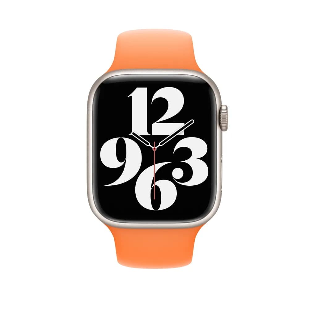 Ремешок Apple Watch 45mm Bright Orange Sport Band S M, Оранжевый — фото 3
