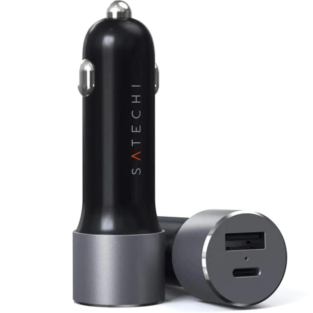 Автомобильное зарядное устройство Satechi 72W USB-C USB-A ST-TCPDCCM, Space gray