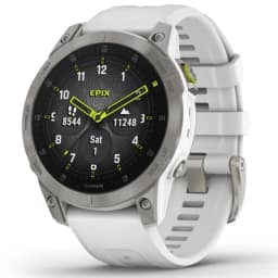 Умные часы Garmin Epix™ Gen 2 Sapphire - White Titanium, Silver — фото 1