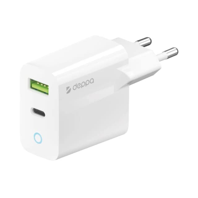 Сетевое зарядное устройство Deppa 33W USB-A USB-C 11426 White