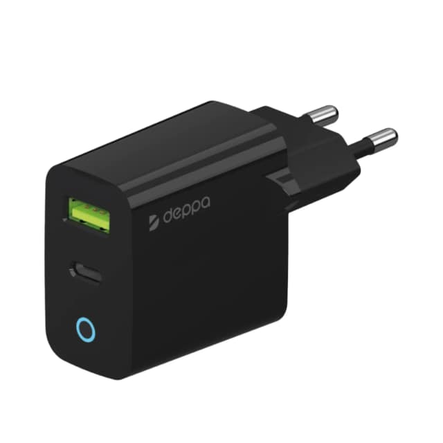 Сетевое зарядное устройство Deppa 33W USB-A USB-C 11430 Black