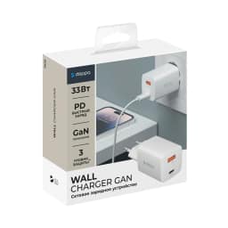 Сетевое зарядное устройство Deppa 33W USB-A USB-C 11432 White — фото 2