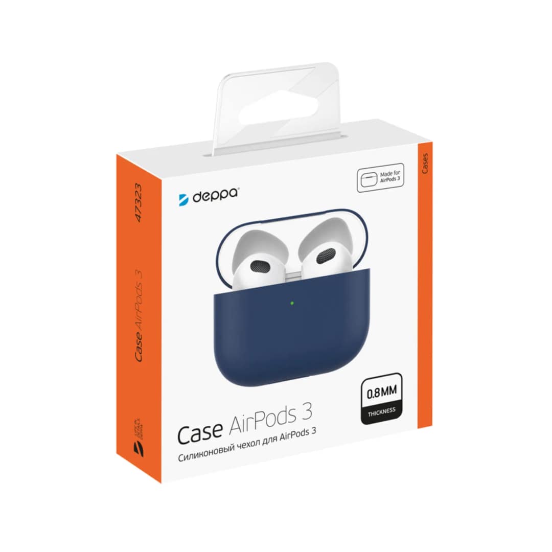 Силиконовый чехол Deppa для AirPods 3, Blue — фото 2
