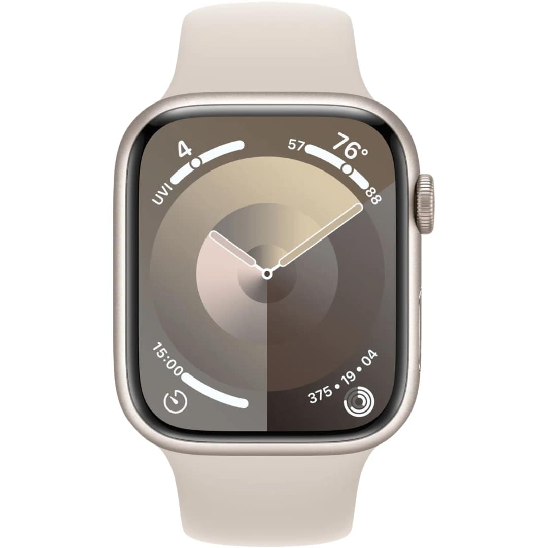 Смарт-часы Apple Watch Series 9 41mm Starlight Aluminum Case with Starlight Sport Band S M, Бежевый — фото 3