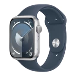 Смарт-часы Apple Watch Series 9 41mm Silver Aluminum Case with Storm Blue Sport Band S M, Синий — фото 1