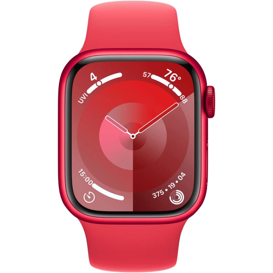 Смарт-часы Apple Watch Series 9 41mm RED Aluminum Case with Red Sport Band S M, Красный — фото 4