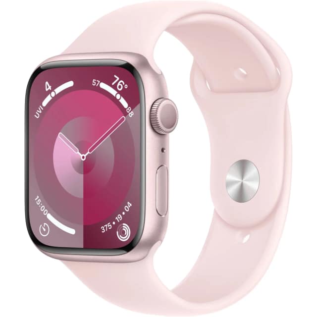 Смарт-часы Apple Watch Series 9 45mm Pink Aluminum Case with Light Pink Sport Band M L, Розовый