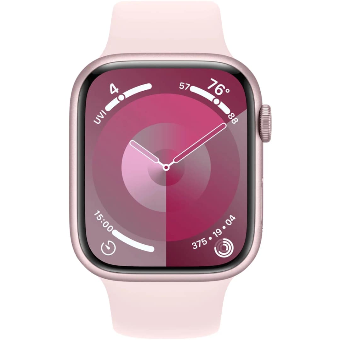 Смарт-часы Apple Watch Series 9 45mm Pink Aluminum Case with Light Pink Sport Band M L, Розовый — фото 3
