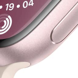 Смарт-часы Apple Watch Series 9 45mm Pink Aluminum Case with Light Pink Sport Band S M, Розовый — фото 4
