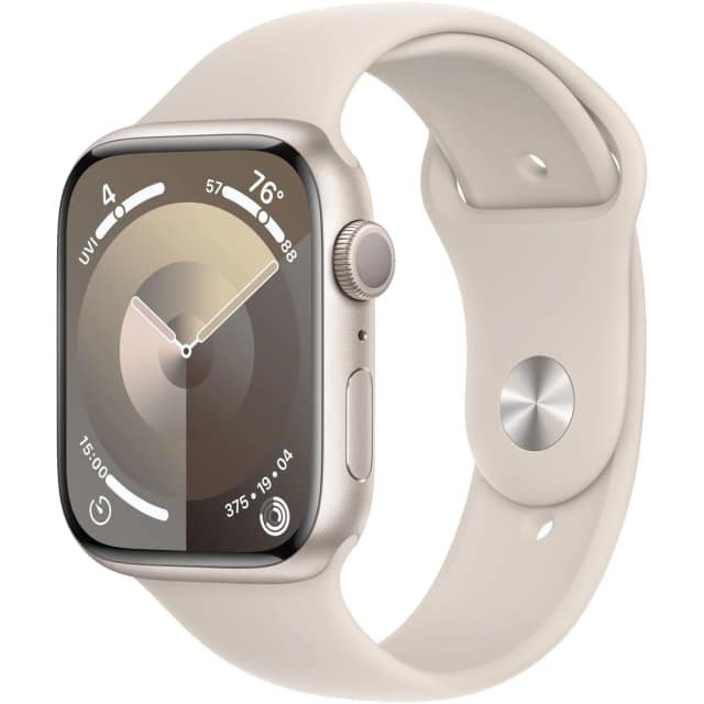Смарт-часы Apple Watch Series 9 45mm Starlight Aluminum Case with Starlight Sport Band M L, Бежевый