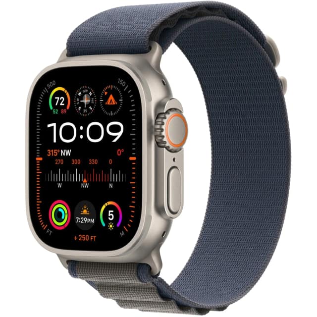 Смарт-часы Apple Watch Ultra 2 49mm Titanium Case with Blue Alpine Loop S, Синий