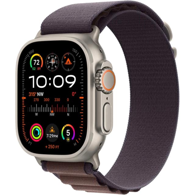 Смарт-часы Apple Watch Ultra 2 49mm Titanium Case with Indigo Alpine Loop M, Фиолетовый