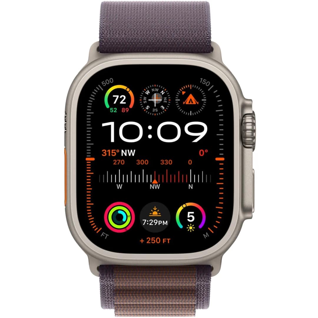 Смарт-часы Apple Watch Ultra 2 49mm Titanium Case with Indigo Alpine Loop M, Фиолетовый — фото 3