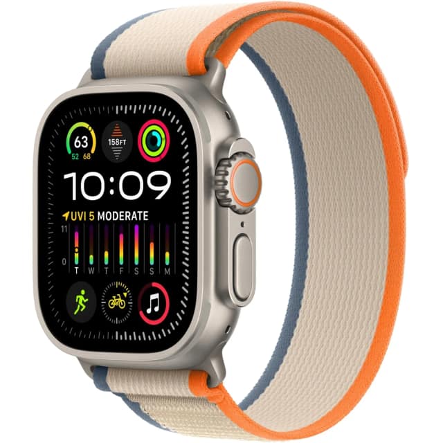 Смарт-часы Apple Watch Ultra 2 49mm Titanium Case with Orange Beige Trail Loop M L, Оранжевый