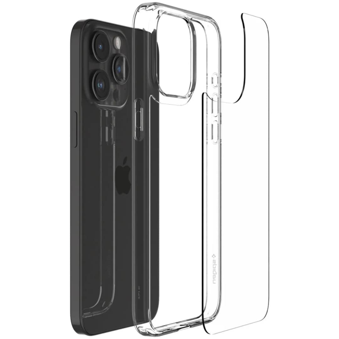 Чехол Spigen Airskin Hyibrid для iPhone 15 Pro Crystal Clear, Прозрачный — фото 10