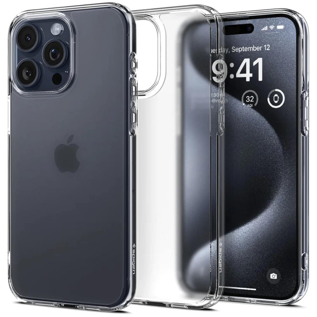 Чехол Spigen Ultra Hyibrid для iPhone 15 Pro Crystal Clear, Прозрачный — фото 2