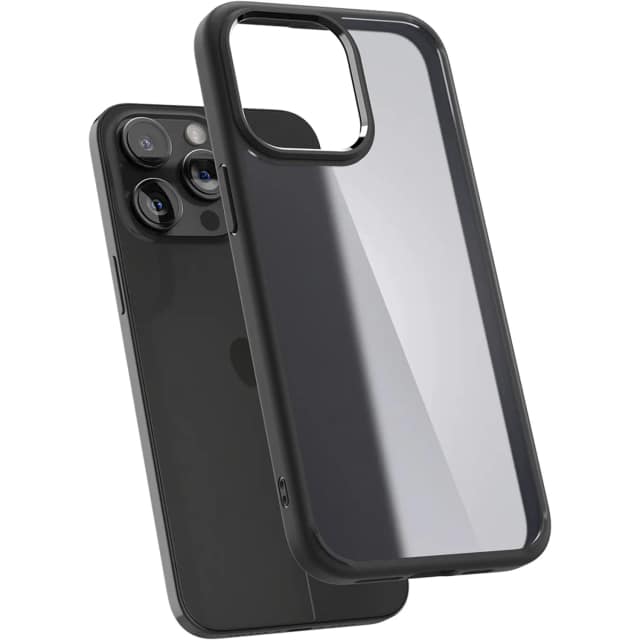 Чехол Spigen Ultra Hyibrid для iPhone 15 Pro Frost Black, Прозрачный тёмный