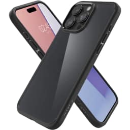 Чехол Spigen Ultra Hyibrid для iPhone 15 Pro Frost Black, Прозрачный тёмный — фото 3