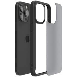 Чехол Spigen Ultra Hyibrid для iPhone 15 Pro Frost Black, Прозрачный тёмный — фото 4