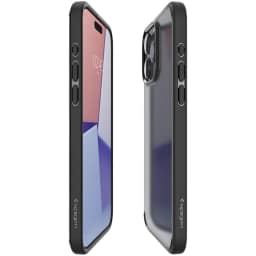 Чехол Spigen Ultra Hyibrid для iPhone 15 Pro Frost Black, Прозрачный тёмный — фото 5