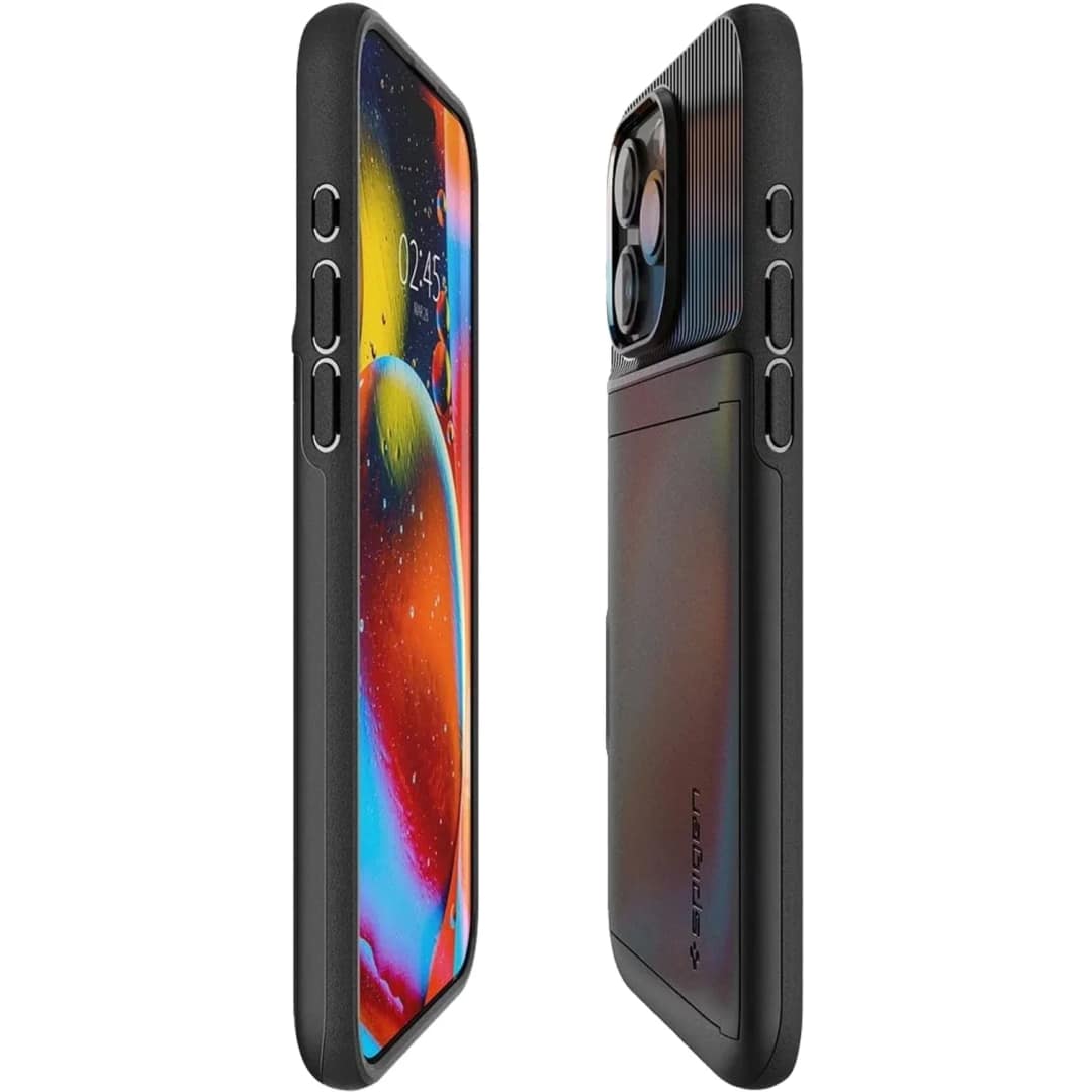 Чехол Spigen Slim Armor CS для iPhone 15 Pro Max Black, Черный — фото 4