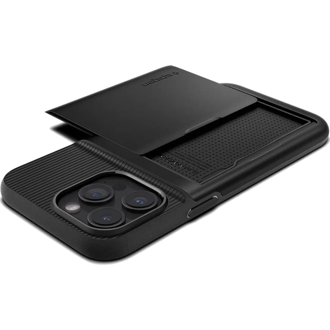 Чехол Spigen Slim Armor CS для iPhone 15 Pro Max Black, Черный — фото 8