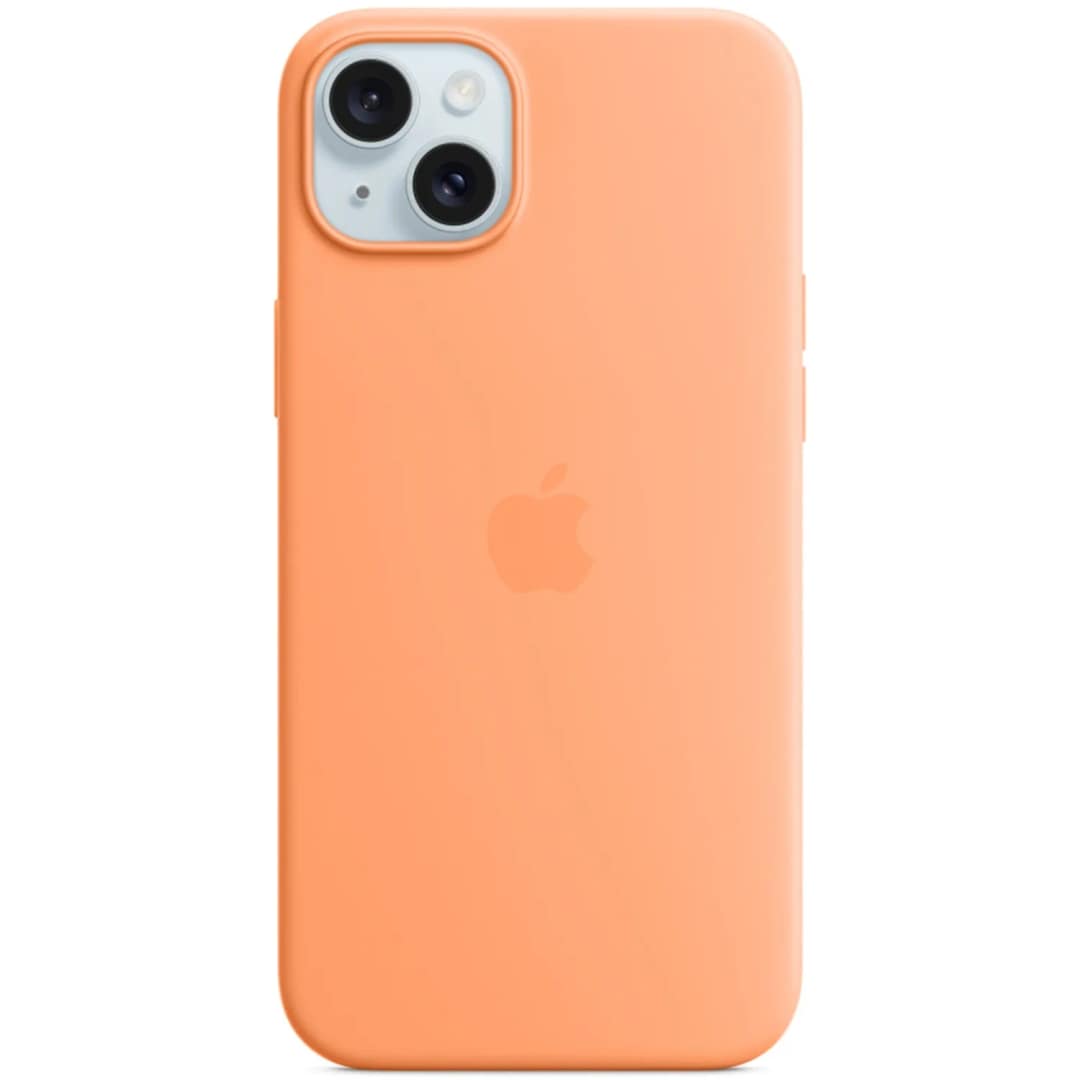 Силиконовый чехол Apple MagSafe для iPhone 15 Orange Sorbet, Оранжевый — фото 4