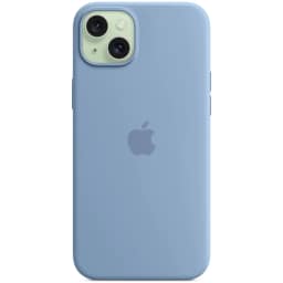 Силиконовый чехол Apple MagSafe для iPhone 15 Winter Blue, Голубой — фото 5