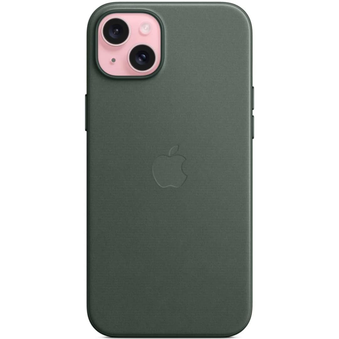 Чехол Apple FineWoven with MagSafe для iPhone 15 Evergreen, Зеленый — фото 4