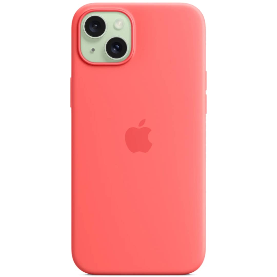 Силиконовый чехол Apple MagSafe для iPhone 15 Plus Guava, Красный — фото 5