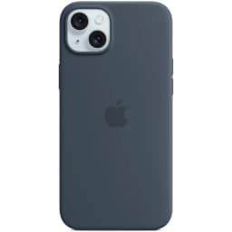 Силиконовый чехол Apple MagSafe для iPhone 15 Plus Storm Blue, Синий