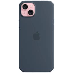 Силиконовый чехол Apple MagSafe для iPhone 15 Plus Storm Blue, Синий — фото 2