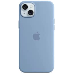 Силиконовый чехол Apple MagSafe для iPhone 15 Plus Winter Blue, Голубой