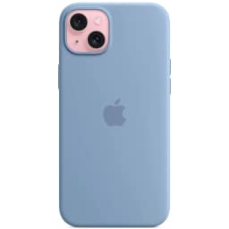 Силиконовый чехол Apple MagSafe для iPhone 15 Plus Winter Blue, Голубой — фото 2