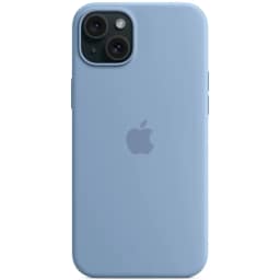 Силиконовый чехол Apple MagSafe для iPhone 15 Plus Winter Blue, Голубой — фото 3