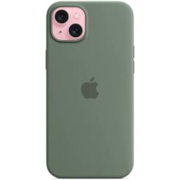 Силиконовый чехол Apple MagSafe для iPhone 15 Plus Cypress, Зеленый — фото 3
