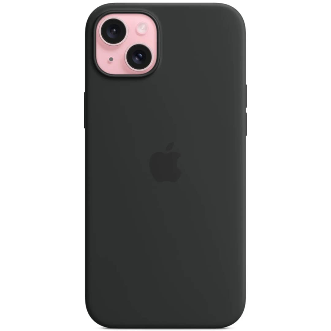Силиконовый чехол Apple MagSafe для iPhone 15 Plus Black, Черный — фото 4