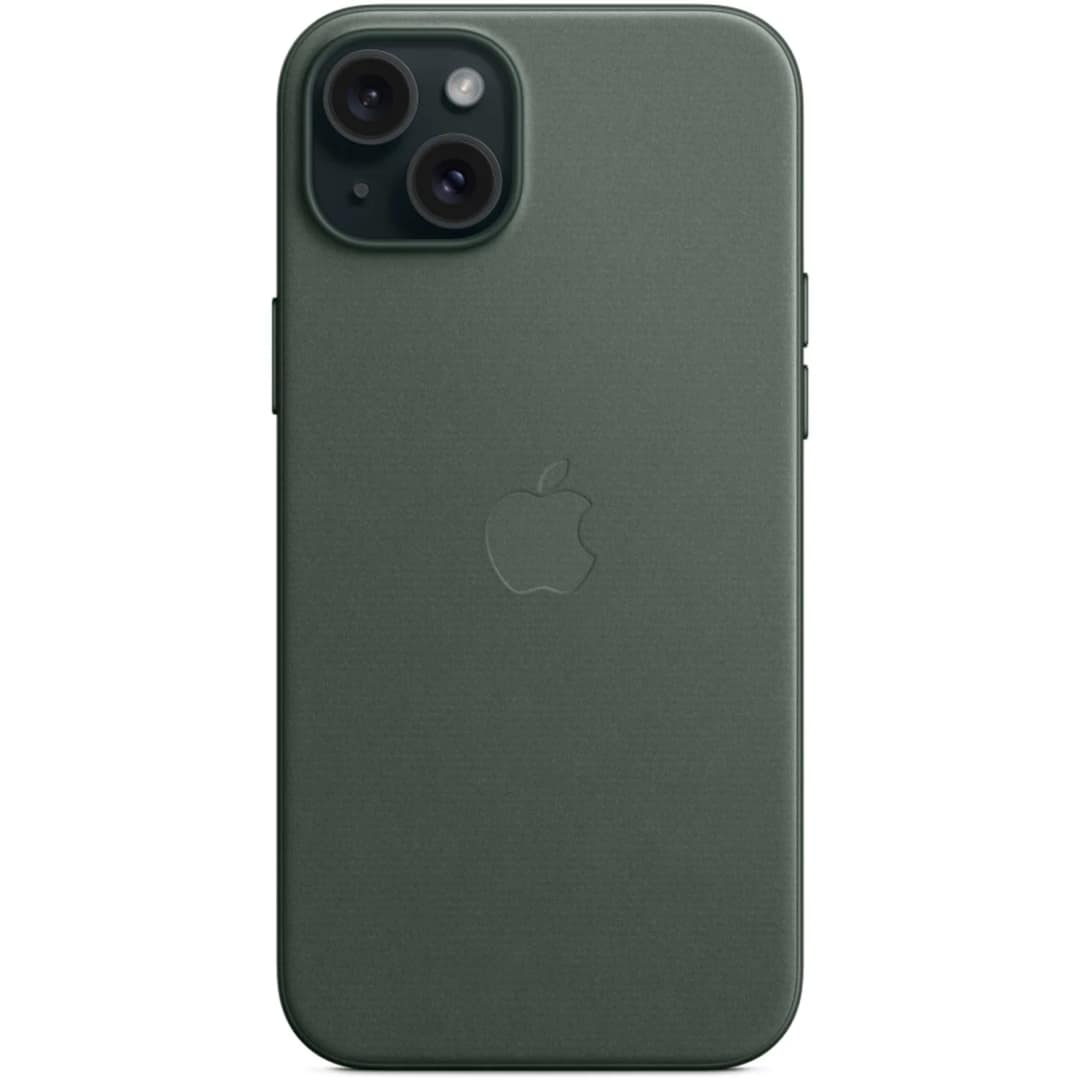 Чехол Apple FineWoven with MagSafe для iPhone 15 Plus Evergreen, Зеленый — фото 4