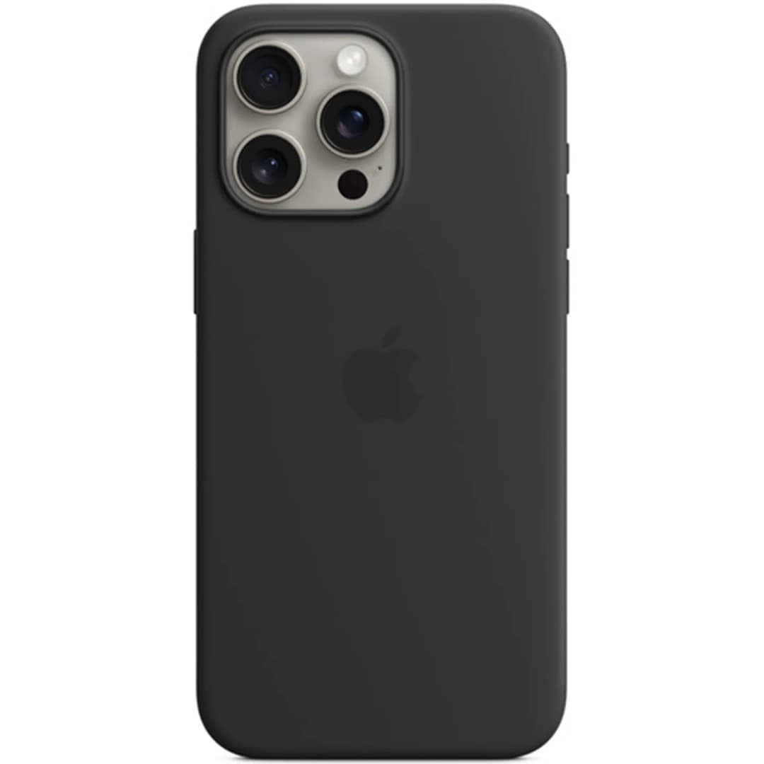 Силиконовый чехол Apple MagSafe для iPhone 15 Pro Black, Черный — фото 4