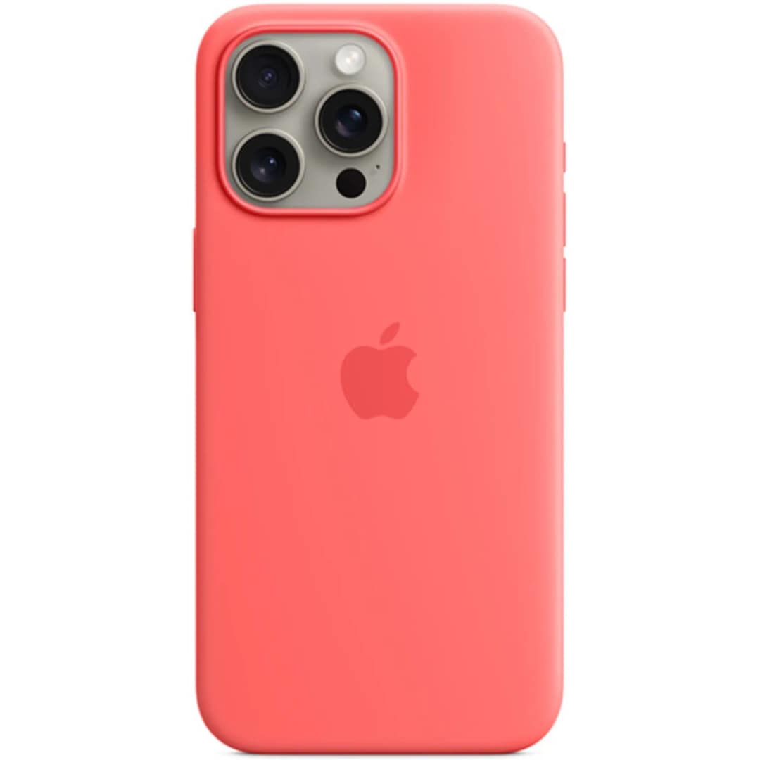 Силиконовый чехол Apple MagSafe для iPhone 15 Pro Guava, Красный — фото 4