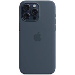 Силиконовый чехол Apple MagSafe для iPhone 15 Pro Storm Blue, Синий