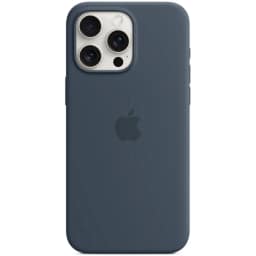 Силиконовый чехол Apple MagSafe для iPhone 15 Pro Storm Blue, Синий — фото 4