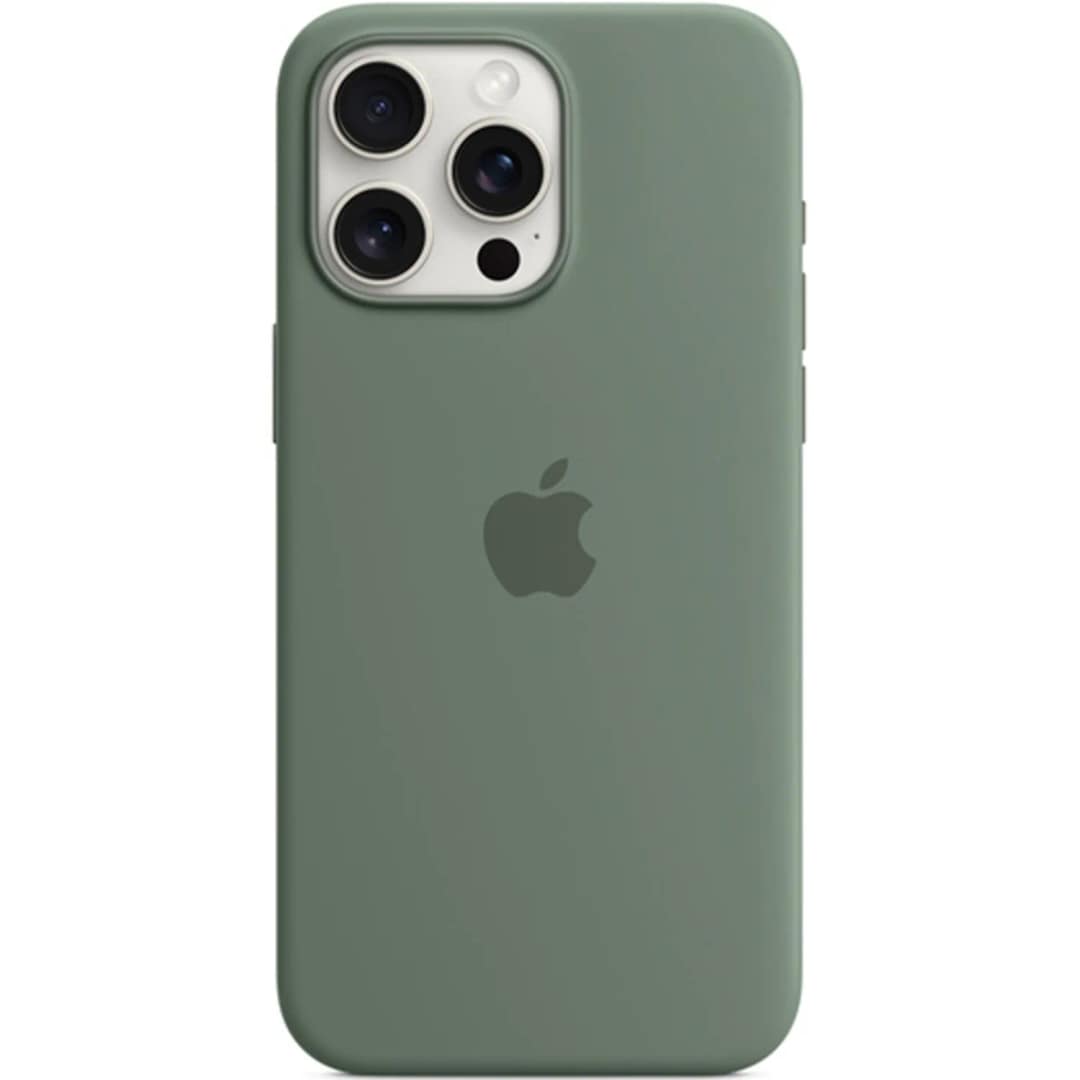 Силиконовый чехол Apple MagSafe для iPhone 15 Pro Cypress, Зеленый — фото 2