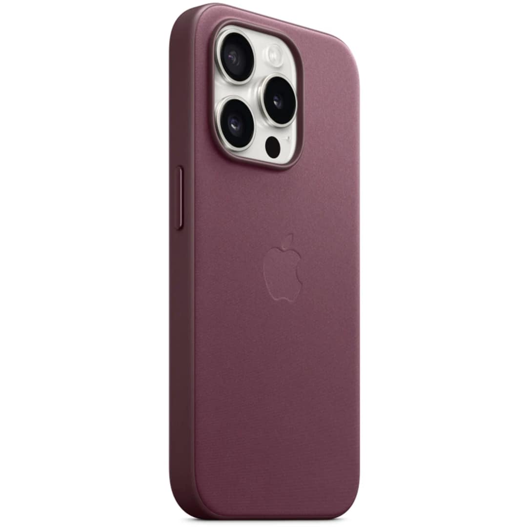 Чехол Apple FineWoven with MagSafe для iPhone 15 Pro Mulberry, Бордовый — фото 3