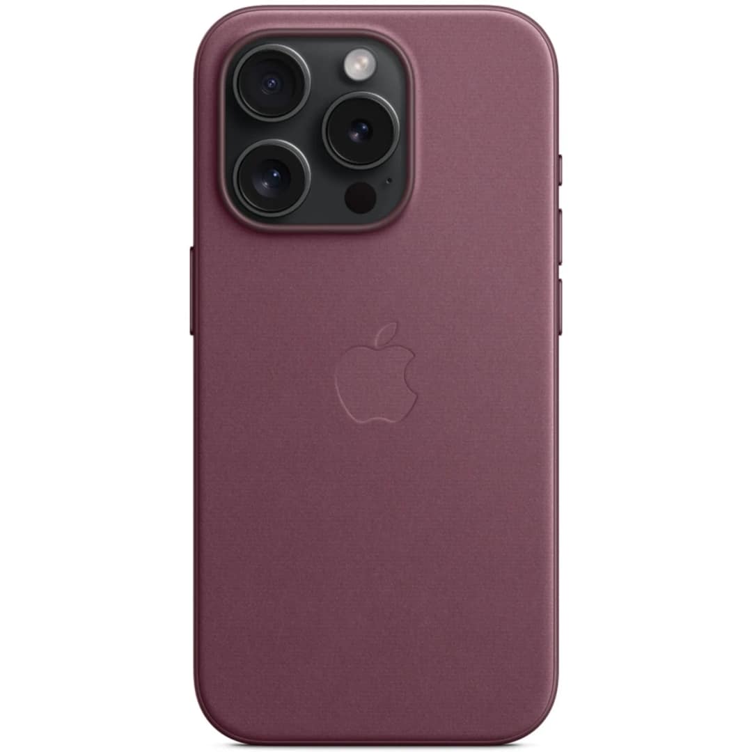 Чехол Apple FineWoven with MagSafe для iPhone 15 Pro Mulberry, Бордовый — фото 6