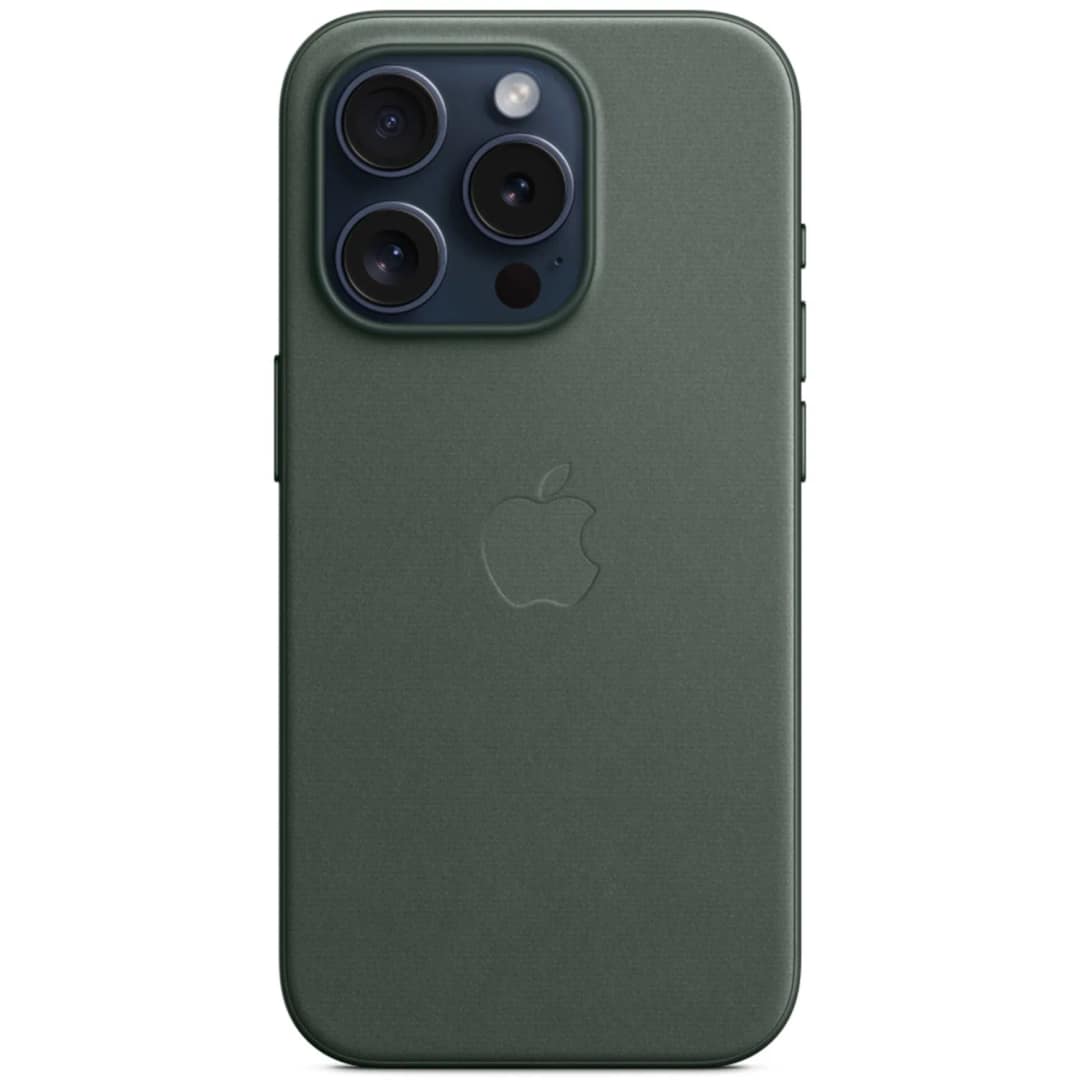 Чехол Apple FineWoven with MagSafe для iPhone 15 Pro Evergreen, Зеленый — фото 4