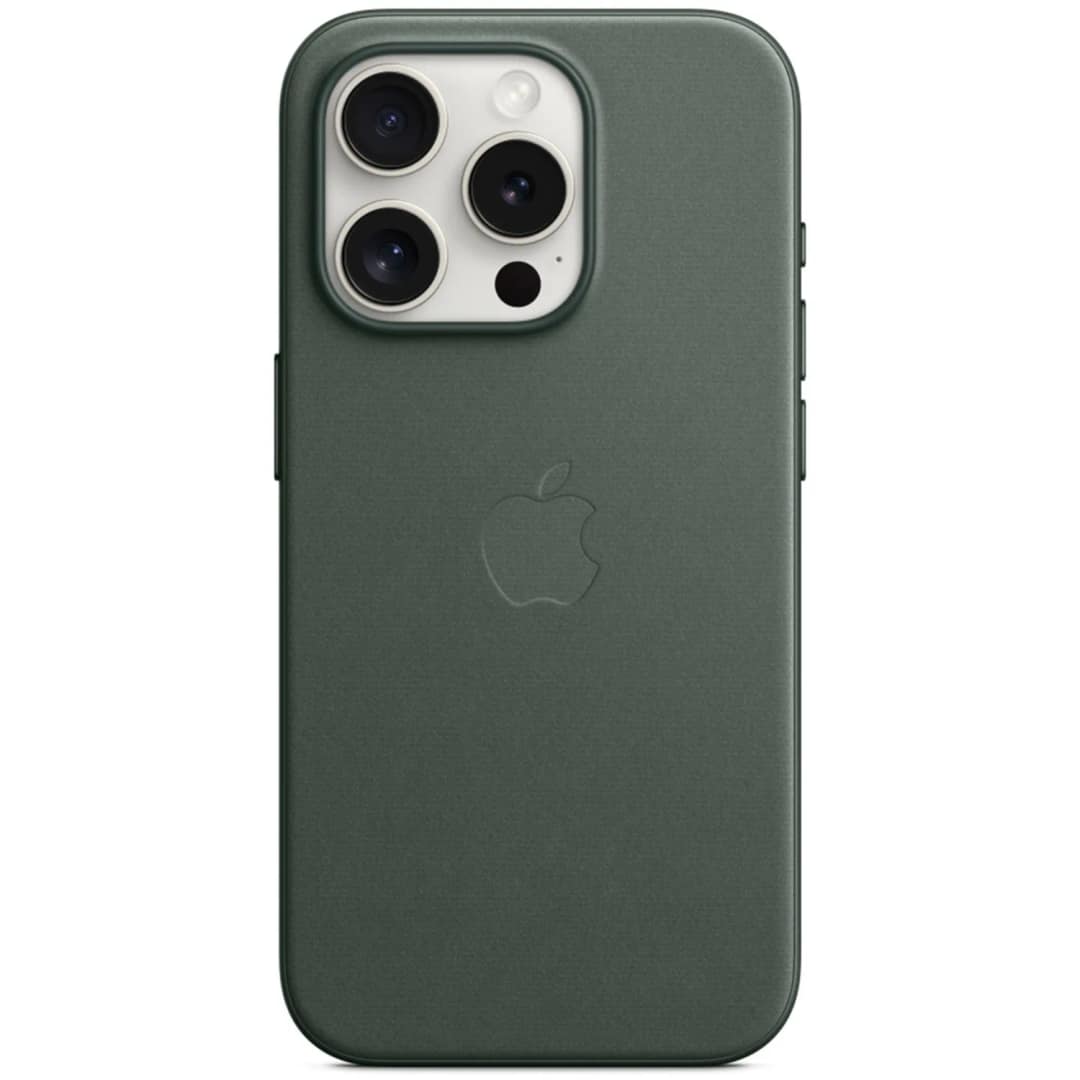 Чехол Apple FineWoven with MagSafe для iPhone 15 Pro Evergreen, Зеленый — фото 5